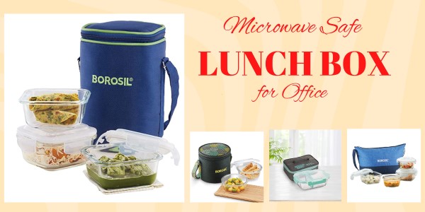 Slim High Microwave Safe Office Two Compartment Lunch Box Set